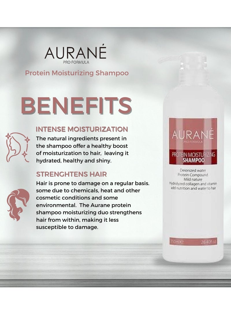 AURANE Protein Moisturizing Hair Shampoo (750ml) for Hydrating Color Protection Dry Damage Color Treated Hair Repair Organic Paraben Sulfate Free All Hair Types  - Image 3