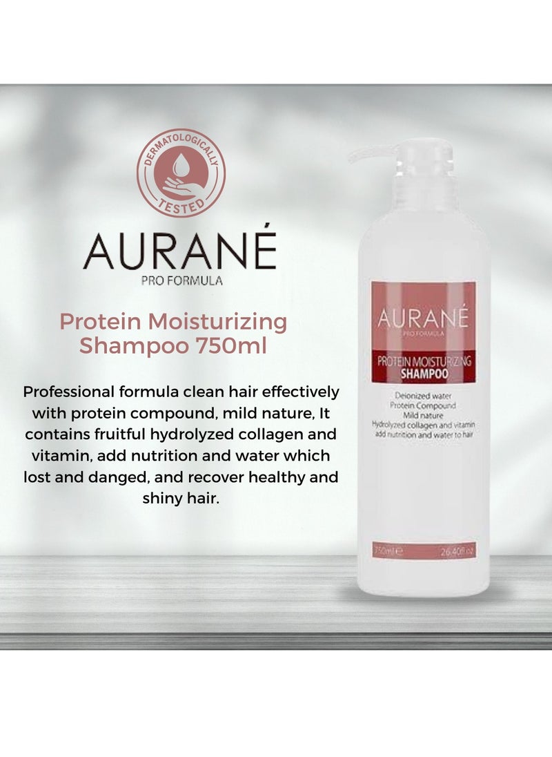 AURANE Protein Moisturizing Hair Shampoo (750ml) for Hydrating Color Protection Dry Damage Color Treated Hair Repair Organic Paraben Sulfate Free All Hair Types  - Image 2
