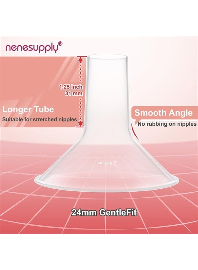 NENESUPPLY حلمة نينسوبلاي 24 مم متوافقة مع أجزاء مضخة لانسينه و مضخات الثدي. بديل لحلمة لانسينه 24 مم. - Image 3
