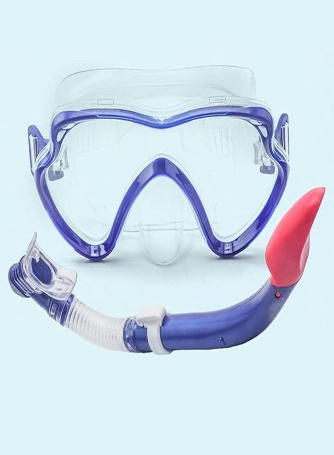 SHREVI Anti-Fog Goggles with Breathing Pipe Snorkel Set Swimming Scuba Diving Mask Semi-Dry Scuba Diving Equipment for Adults, Youth, Boys & Girls - Outdoor Snorkeling & Diving Accessories (Blue) - Image 2