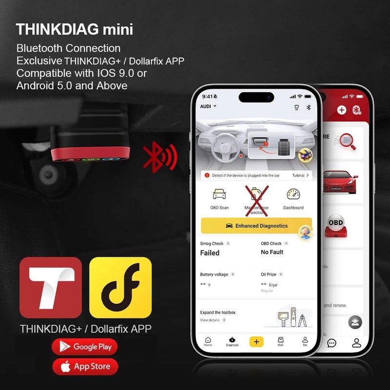 فكر في السيارة جهاز فحص أعطال السيارة Thinkcar Thinkdiag Mini Obd2 Scanner For Auto Full Obd 2 Function System Diagnostic Tool Car Diagnose Code Reader PK ELM327 - Image 5
