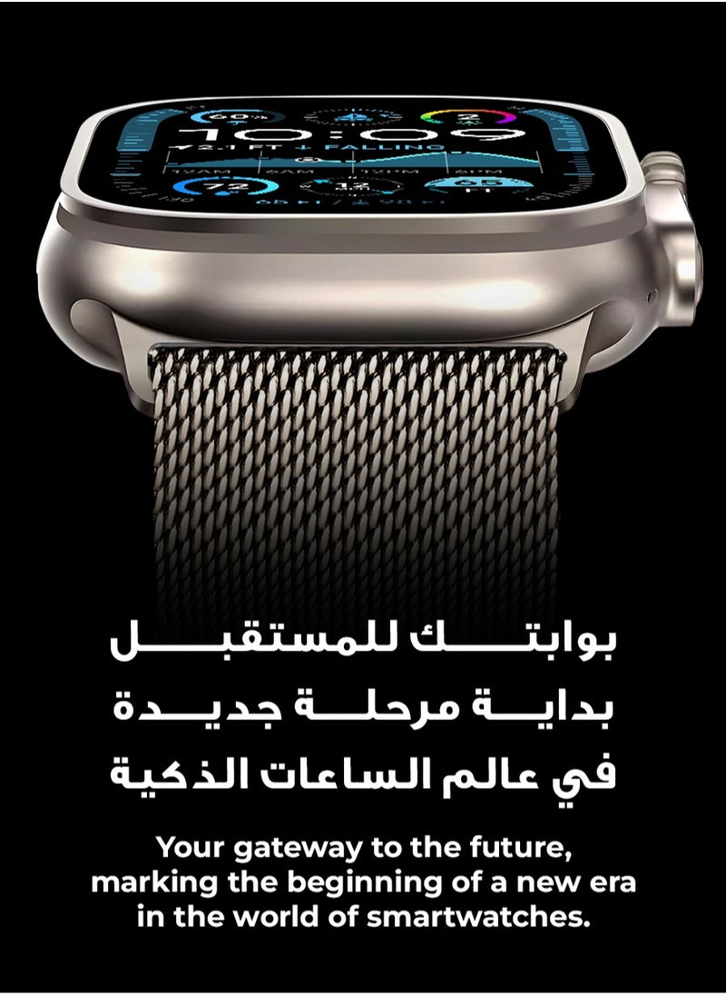 Urjwan - Ultra 2 Smartwatch - Silver | AMOLED Display, Photo Display Feature, “Remember You” for Instant Messaging, Exclusive App, Call and Notification Support, 3 Premium Straps. - Image 1