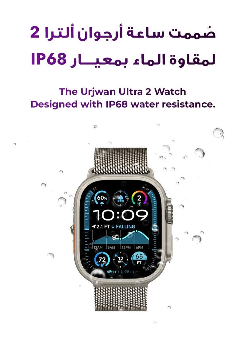Urjwan - Ultra 2 Smartwatch - Silver | AMOLED Display, Photo Display Feature, “Remember You” for Instant Messaging, Exclusive App, Call and Notification Support, 3 Premium Straps. - Image 1