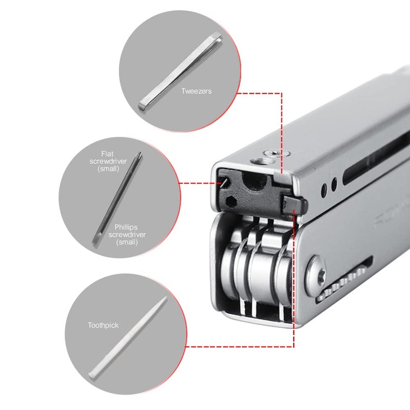 ROXON M3 13 in 1 Multi Tool EDC Knife And Scissors with Toothpick & Tweezers Practical Small and Exquisite Multitool - Image 4
