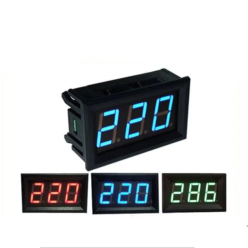 AC 30-500V 0.56" LED Digital Voltmeter Voltage Meter Volt Instrument Tool 2 Wires Red Green Blue Display 110V 220V DIY 0.56 Inch 1Pcs(8) - Image 2