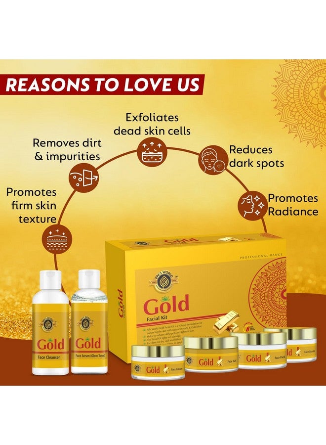 Pal's World Gold Facial Kit for Glowing Skin - Natural Ingredients, Brightening & Rejuvenating Face Treatment - 6-Step Skincare Set for All Skin Types" - Image 5