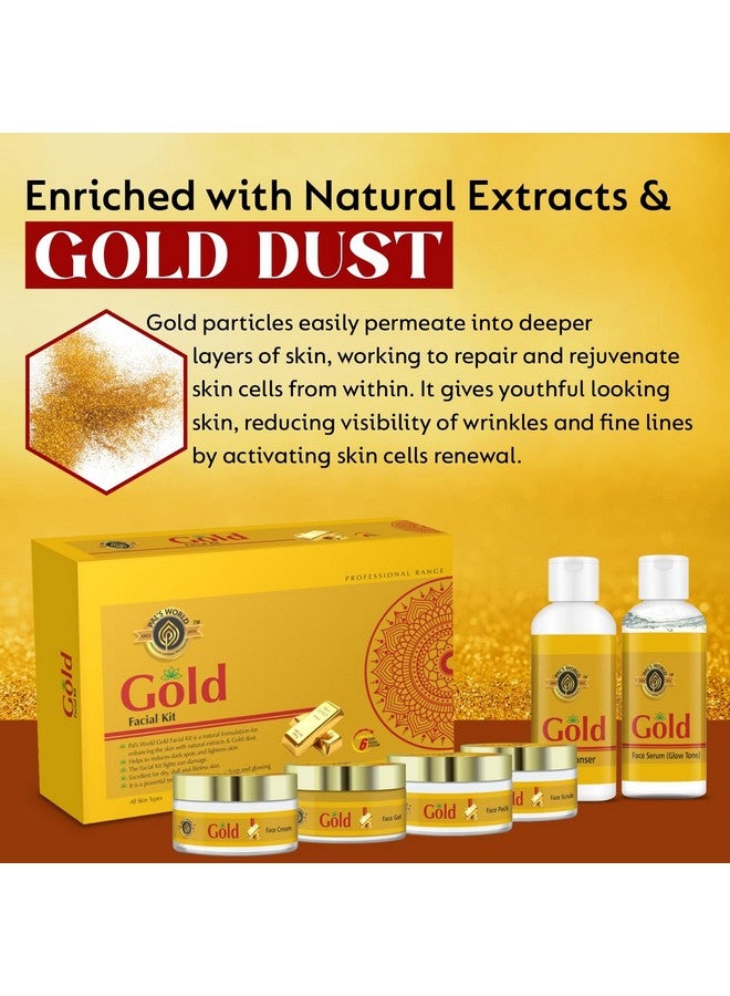 Pal's World Gold Facial Kit for Glowing Skin - Natural Ingredients, Brightening & Rejuvenating Face Treatment - 6-Step Skincare Set for All Skin Types" - Image 4