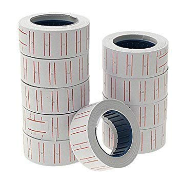 MotoPanda Price Labels Paper Tag Mark Sticker for MX-5500 Price Gun Labeller, 10 Rolls with Ink - Image 2