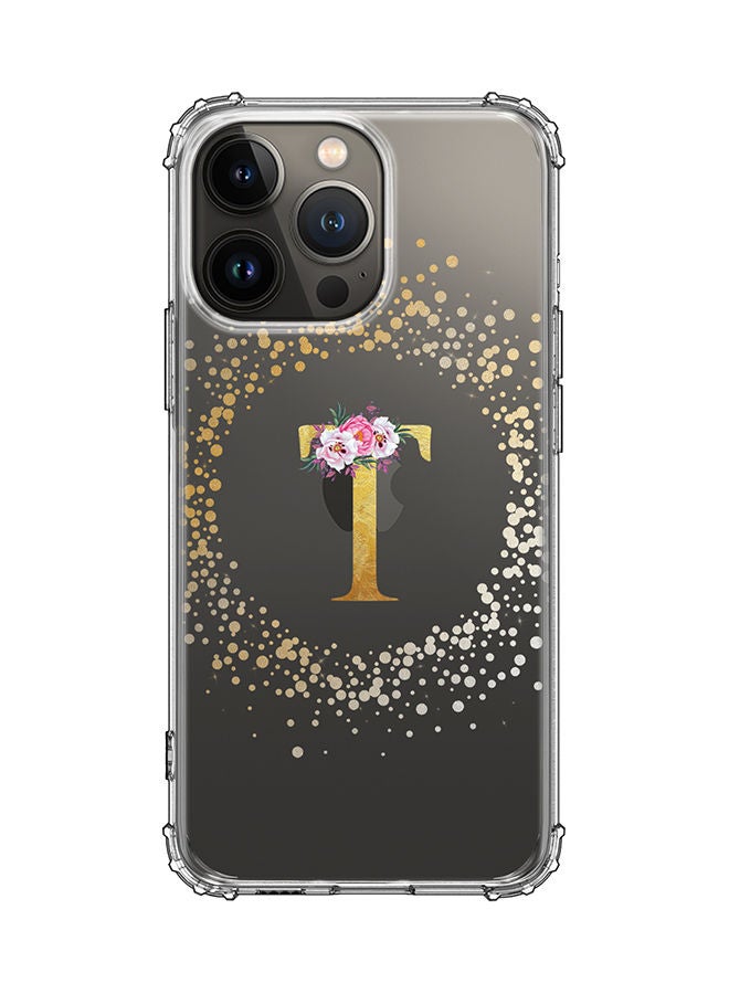 Stylizedd Monogram Design Classic Clear Cover for Apple iPhone 13 Pro Case Soft TPU Gel Thin Transparent Flexible Cover - T - Image 1