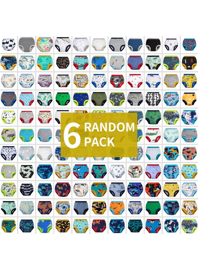BIG ELEPHANT Random Color Toddler Training Pants 6 Pack, Potty Training Underwear for Boys and Girls, 5-6Y - Image 1