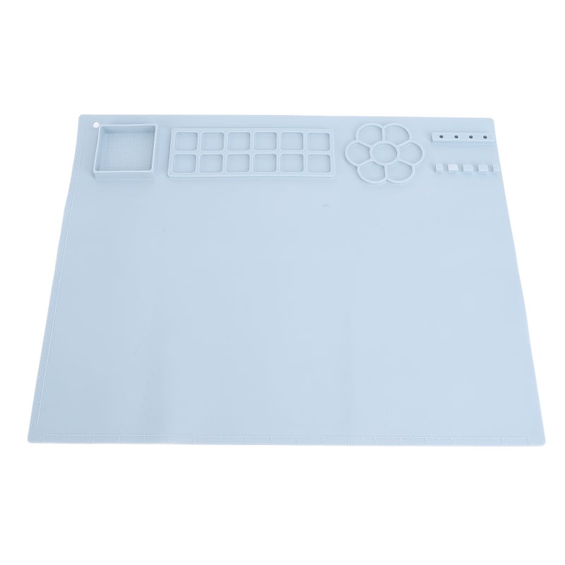 Kids Art Mat Food Grade Silicone Washable Reusable Multifunctional Silicone Painting Pad with Palette - Image 1