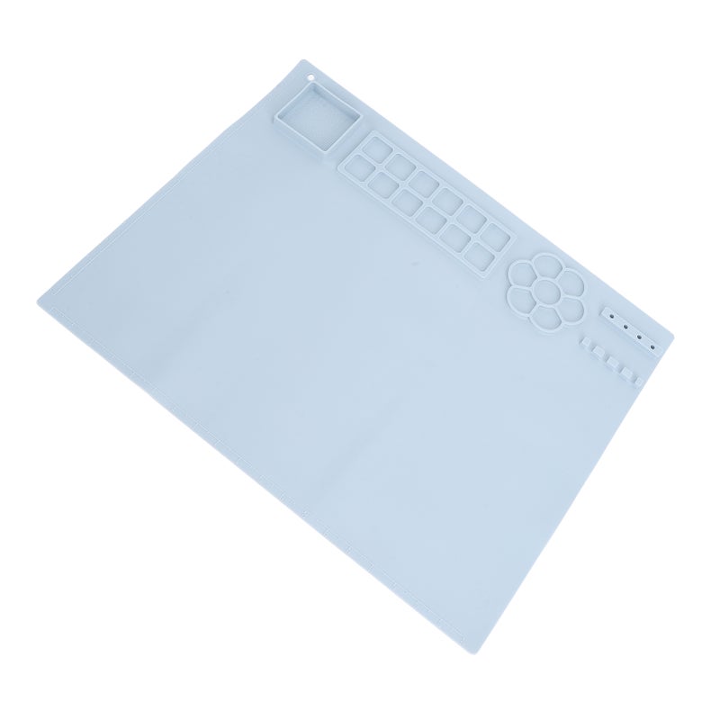 Kids Art Mat Food Grade Silicone Washable Reusable Multifunctional Silicone Painting Pad with Palette - Image 4