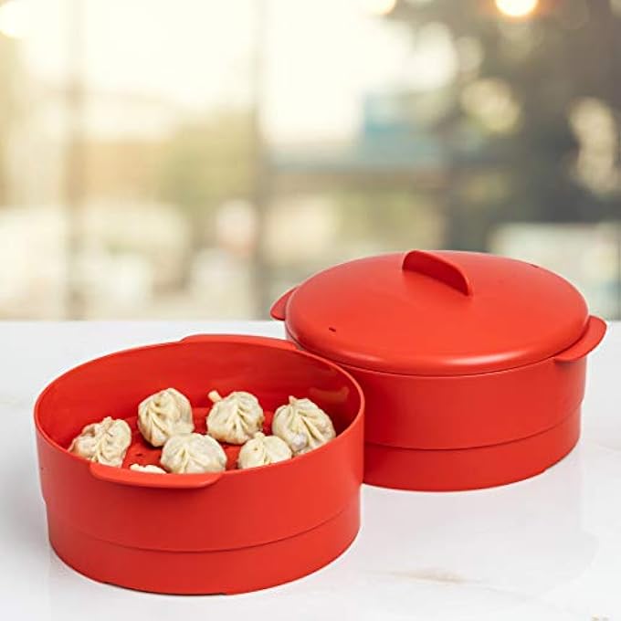 Aluminium Multipurpose Steamer Chilli Red - Image 3