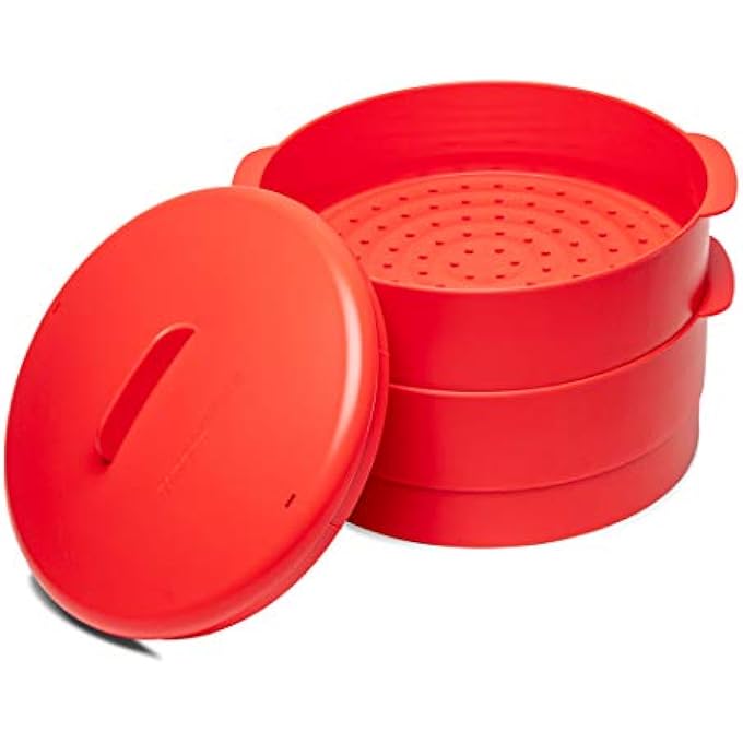 Aluminium Multipurpose Steamer Chilli Red - Image 1