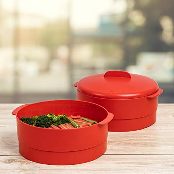 Aluminium Multipurpose Steamer Chilli Red - Image 4