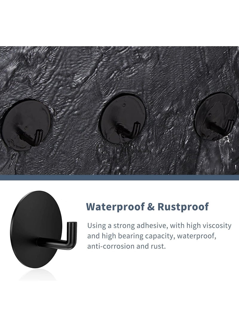 5 PCS Heavy duty wall hook adhesive hook, waterproof and rust resistant, suitable for home, office, bathroom, shower, kitchen door, nail free adhesive hanger, robe, towel hook  - Image 2