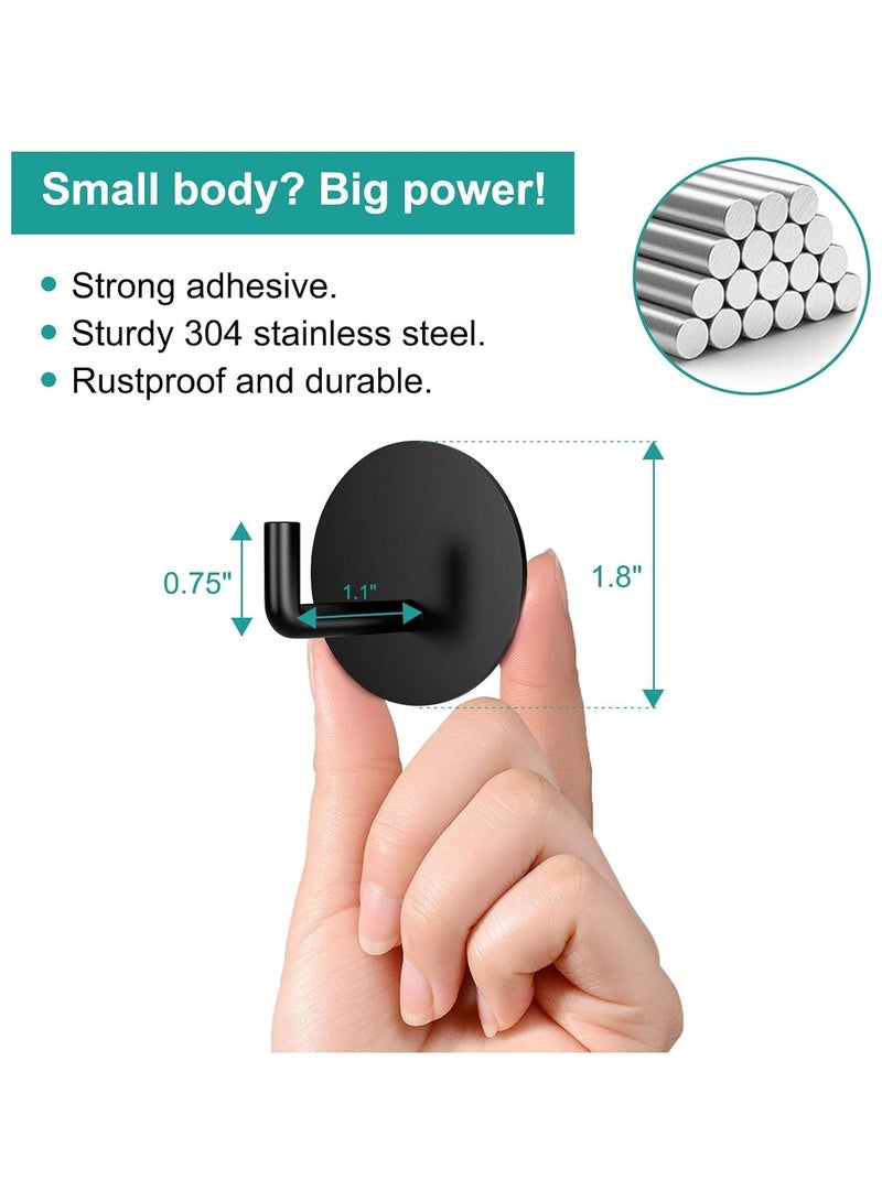 5 PCS Heavy duty wall hook adhesive hook, waterproof and rust resistant, suitable for home, office, bathroom, shower, kitchen door, nail free adhesive hanger, robe, towel hook  - Image 4