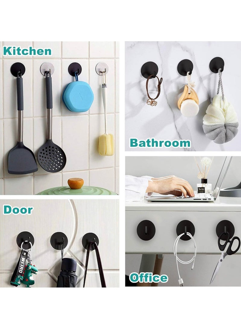 5 PCS Heavy duty wall hook adhesive hook, waterproof and rust resistant, suitable for home, office, bathroom, shower, kitchen door, nail free adhesive hanger, robe, towel hook  - Image 5