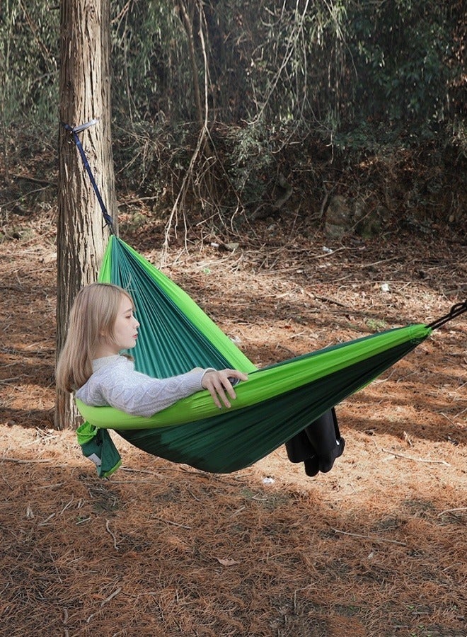 M MIAOYAN Double inflatable hammock outdoor swing for adults and children to prevent rollover in the wild camping and mosquito net hammock  - Image 1