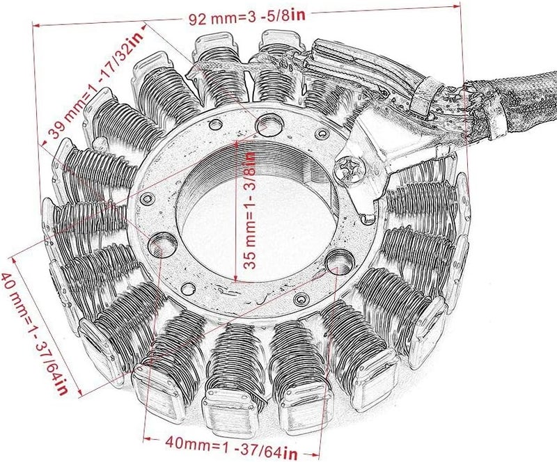 Wivplex Generator Stator Coil for Motorcycles - Image 2