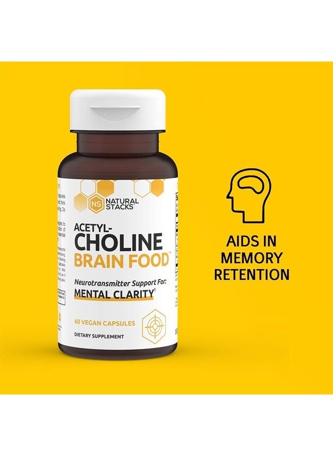 Acetylcholine Brain Food with Alpha GPC Choline - Helps Clears Brain Fog, Improves Mental Drive & Mood - GPC Supplement & Focus Supplement for Faster Thinking & Clear Brain (60ct) - pzsku/ZCD358130CE9CEDAE7825Z/45/_/1689273079/89932728-3406-44d3-9371-eaf5b1bba40d