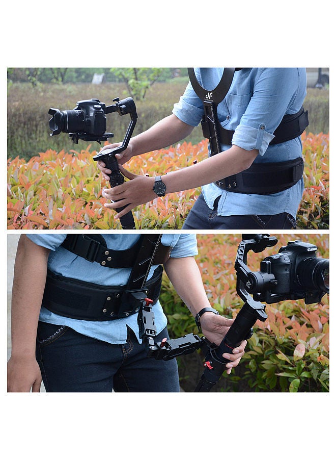 DF DIGITALFOTO THANOS Gimbal Stabilizer Supporting System with Dual-Spring Arm + Load Vest Compatible with DJI Ronin-S/ Zhiyun Crane Series/ Feiyu AK Series/ Moza Series Single Handle Gimbal