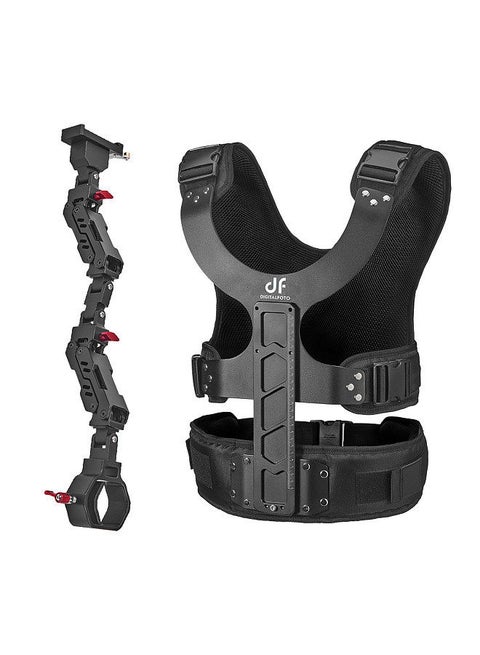 DF DIGITALFOTO THANOS Gimbal Stabilizer Supporting System with Dual-Spring Arm + Load Vest Compatible with DJI Ronin-S/ Zhiyun Crane Series/ Feiyu AK Series/ Moza Series Single Handle Gimbal