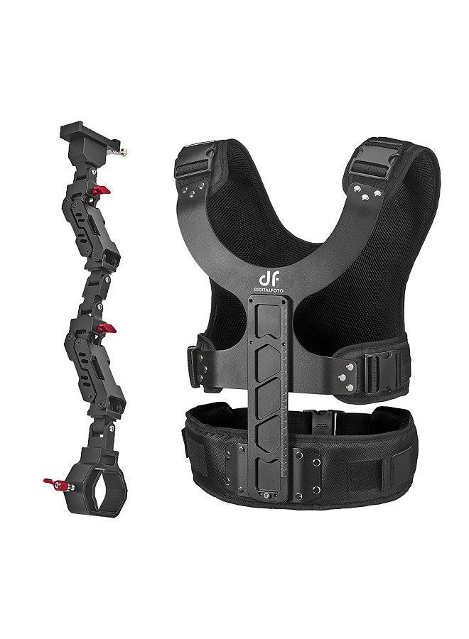 DF DIGITALFOTO THANOS Gimbal Stabilizer Supporting System with Dual-Spring Arm + Load Vest Compatible with DJI Ronin-S/ Zhiyun Crane Series/ Feiyu AK Series/ Moza Series Single Handle Gimbal