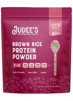 Health & Household Judee’S Brown Rice Protein Powder (80% Protein) 3 Lb - 100% Non-Gmo And Sprouted - Dairy-Free And Keto-Friendly - Gluten-Free And Soy-Free - Plant-Based Protein  - Image 1