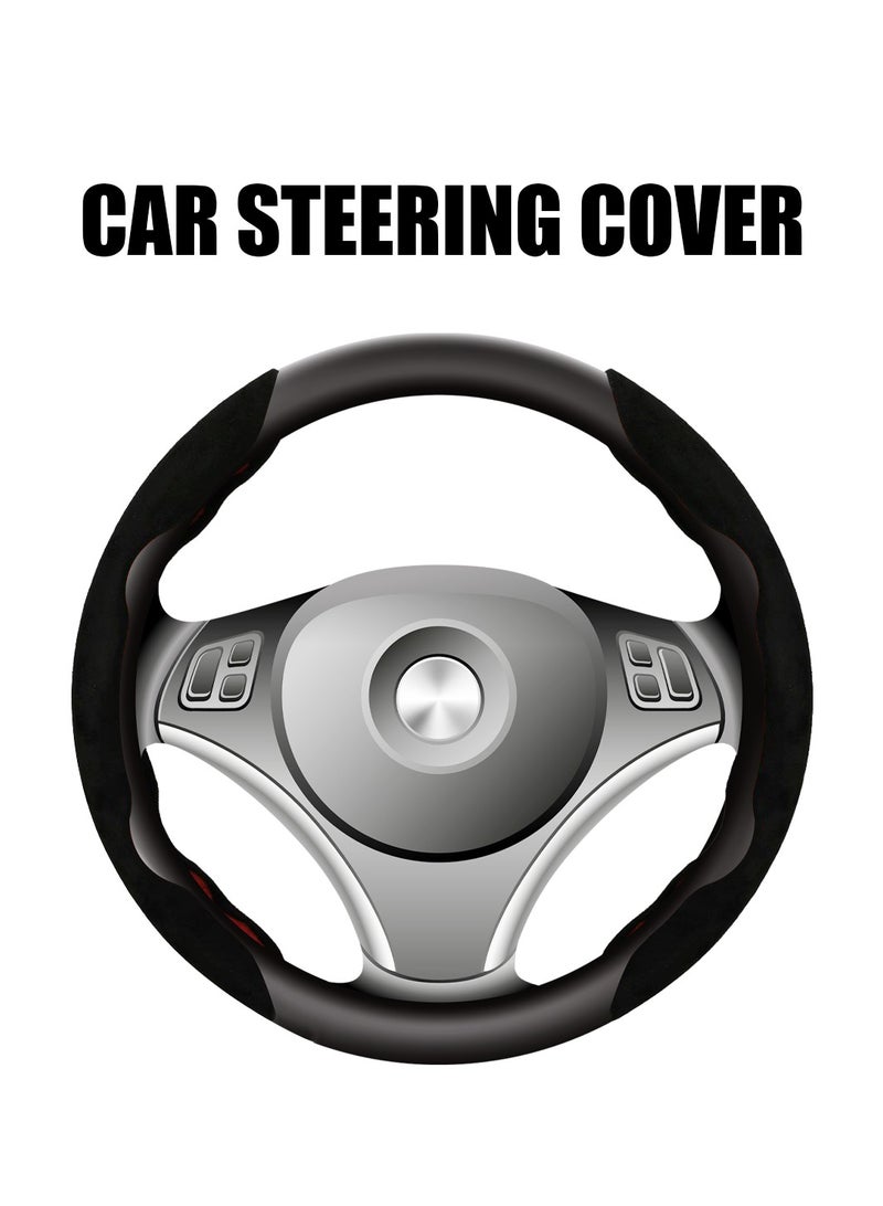 Roca Roca Elegant Non Slip Steering Wheel  Cover Anti Skid Grip Car Steering Cover Black ROC 201 - Image 1