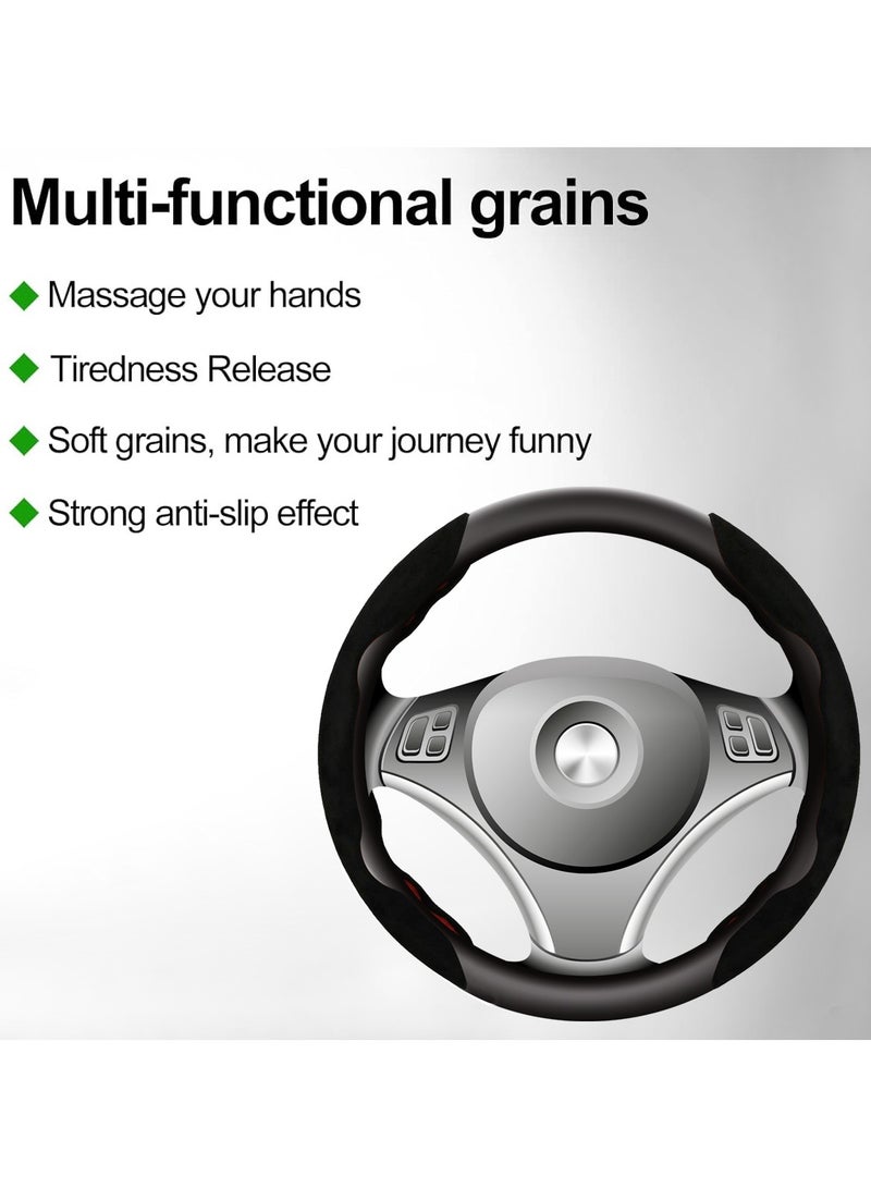 Roca Roca Elegant Non Slip Steering Wheel  Cover Anti Skid Grip Car Steering Cover Black ROC 201 - Image 3