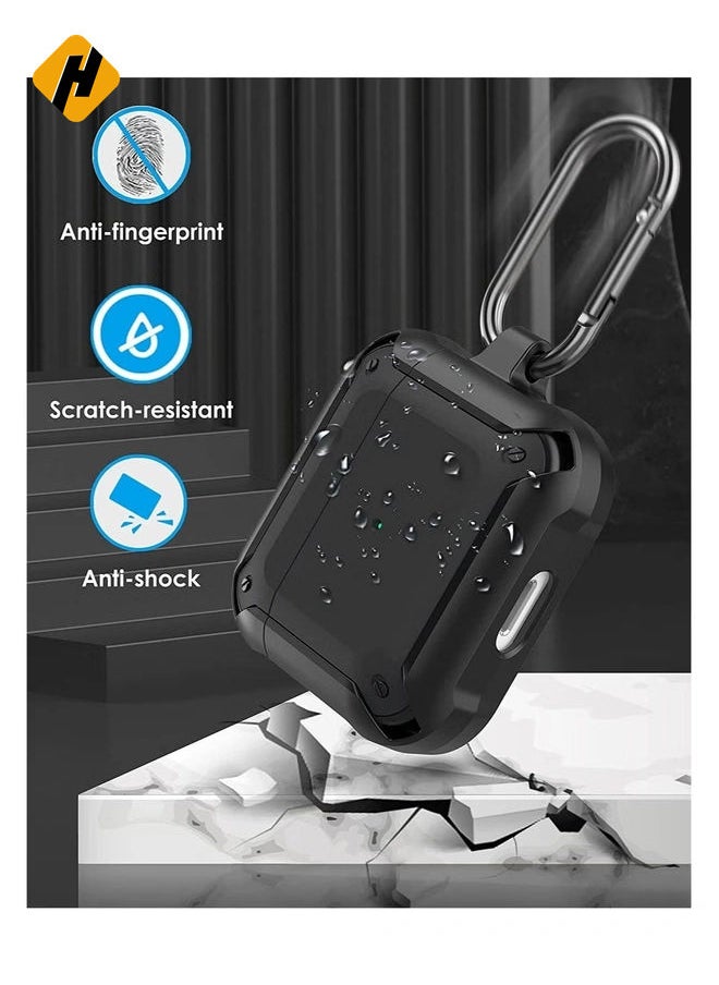 HuHa - AirPods 3 Case With Keychain, Full-Body Rugged Protective Shockproof Carrying Case Cover Skin for AirPods 3rd Generation 2021, Front LED Visible - Image 1
