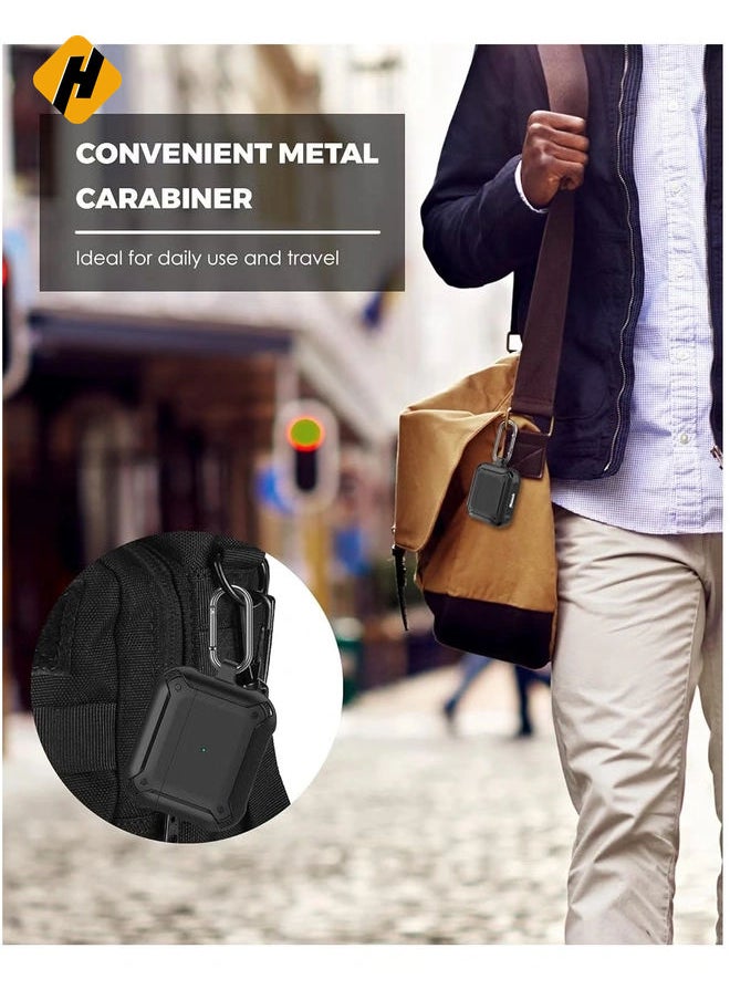 HuHa - AirPods 3 Case With Keychain, Full-Body Rugged Protective Shockproof Carrying Case Cover Skin for AirPods 3rd Generation 2021, Front LED Visible - Image 1