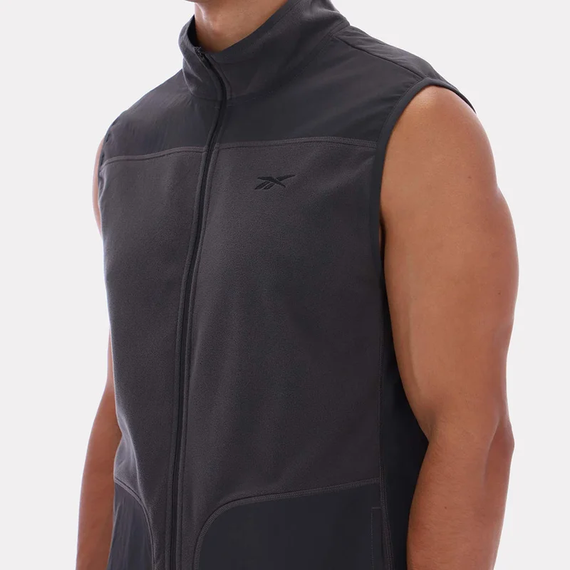 Reebok Washed Black Reebok All Trail Body Warmer Gillet Track Men's Jacket - Washed Black for Men | Best Price UAE