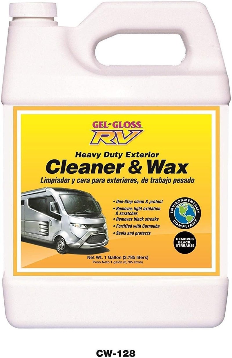 منظف وشمع RV جل-جلوس CW-128 من TR Industries مع كارناوبا - 128 أونصة