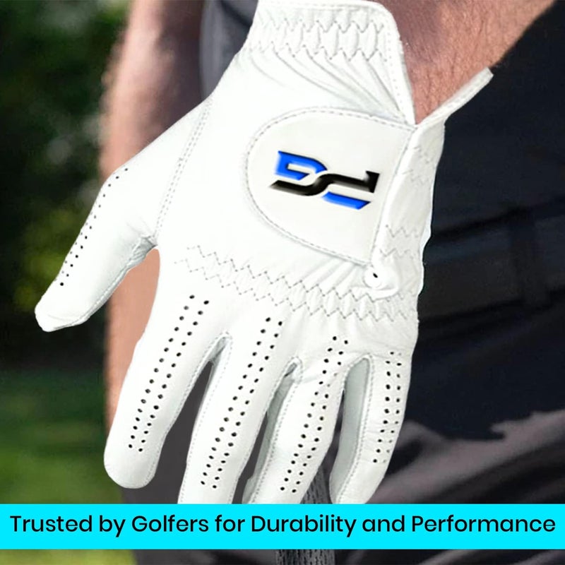 PG Golf Gloves (5 Pack) Cabretta Leather, Premium Quality Mens Golf Gloves - Image 5