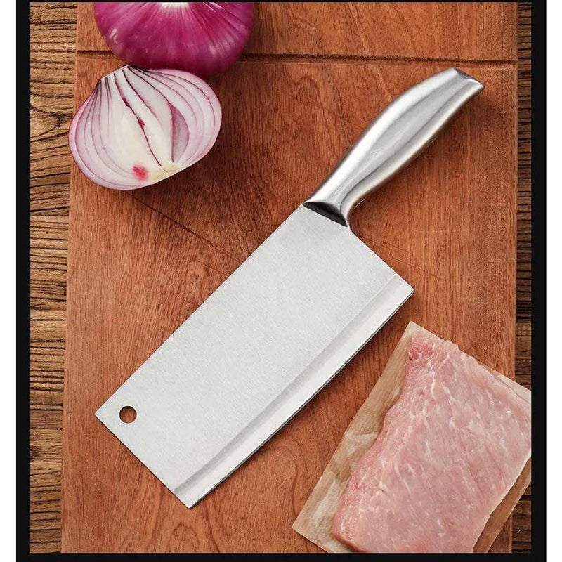Krivety Krivety Stainless Steel Handle Paring 12Cm Cleaver 18Cm Kitchen Knife High Carbon Super Sharp to Hold Blade Edge for ParingMeat Chopping Fruits Vegetables Home Restaurant KnifeCAC  - Image 5