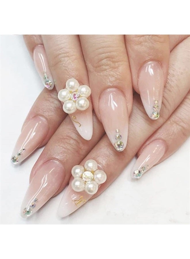 MANGOIT Face Pearl Gems Nail Rhinestone Stickers Makeup Diamonds Jewels for Eyes Hair Body Flat Pearls Temporary Tattoo Dots for Women 3D Self Adhesive Festival Bling Crystal 4 Sheets 2800 PCS (beige) - Image 4