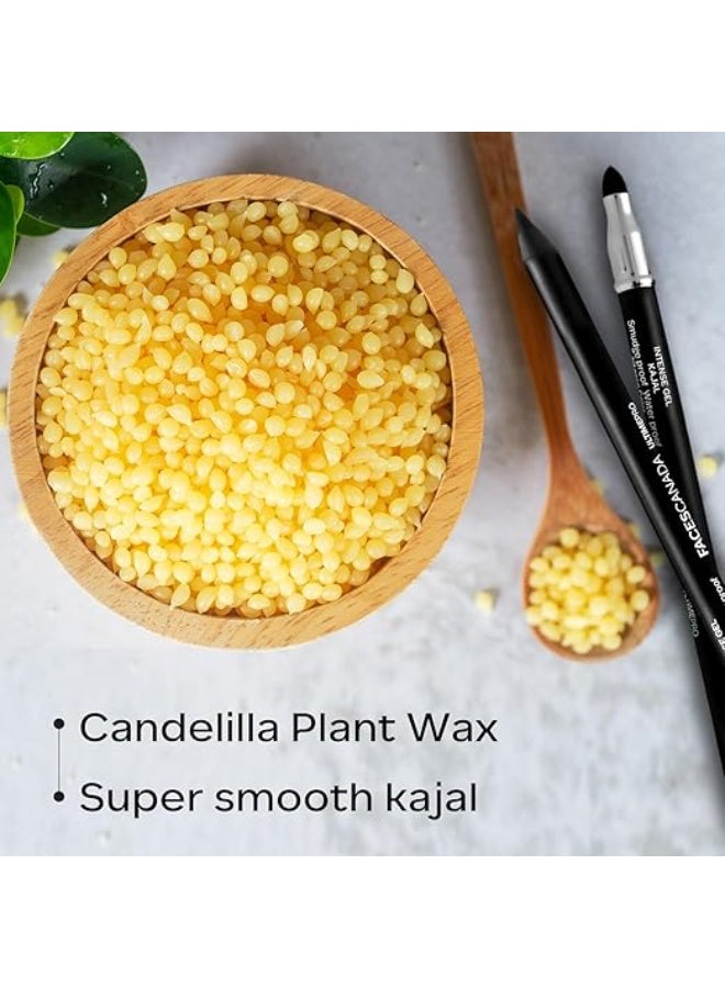 Facescanada FACES CANADA Ultime Pro Intense Gel Kajal With Smudger & Sharpener - Black, 1.2 g | 24 Hr Long Stay | Waterproof & Smudgeproof | One Swipe Smooth Application | 3-in-1 Kajal, Eyeliner, Smokey Eyeshadow - Image 4