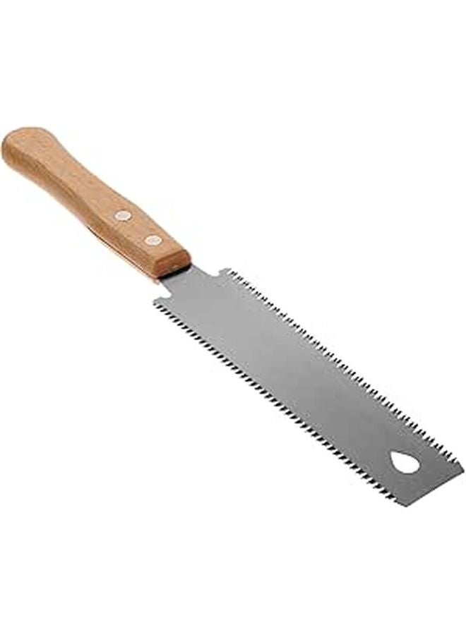 Double Edged Flush Cut Hand Saw With Wooden Handle For Carpentry And DIY Woodworking - Image 1