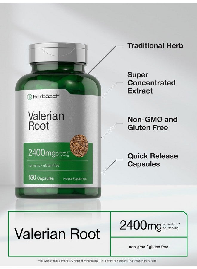 Horbäach Valerian Root Capsules | 2400 mg | 150 Count | Extract Supplement | Non-GMO, Gluten Free - Image 4