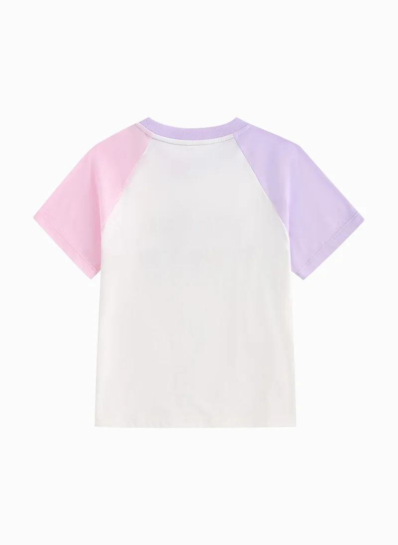 بالابالا Baby Unisex Round V-Neck Short-Sleeved T-Shirt