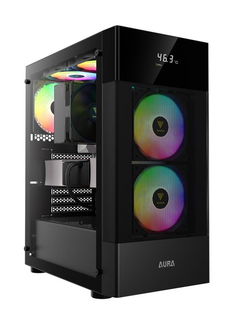 AURA GC5 ARGB DIGITAL DISPLAY MESH ARGB MID-TOWER CASE