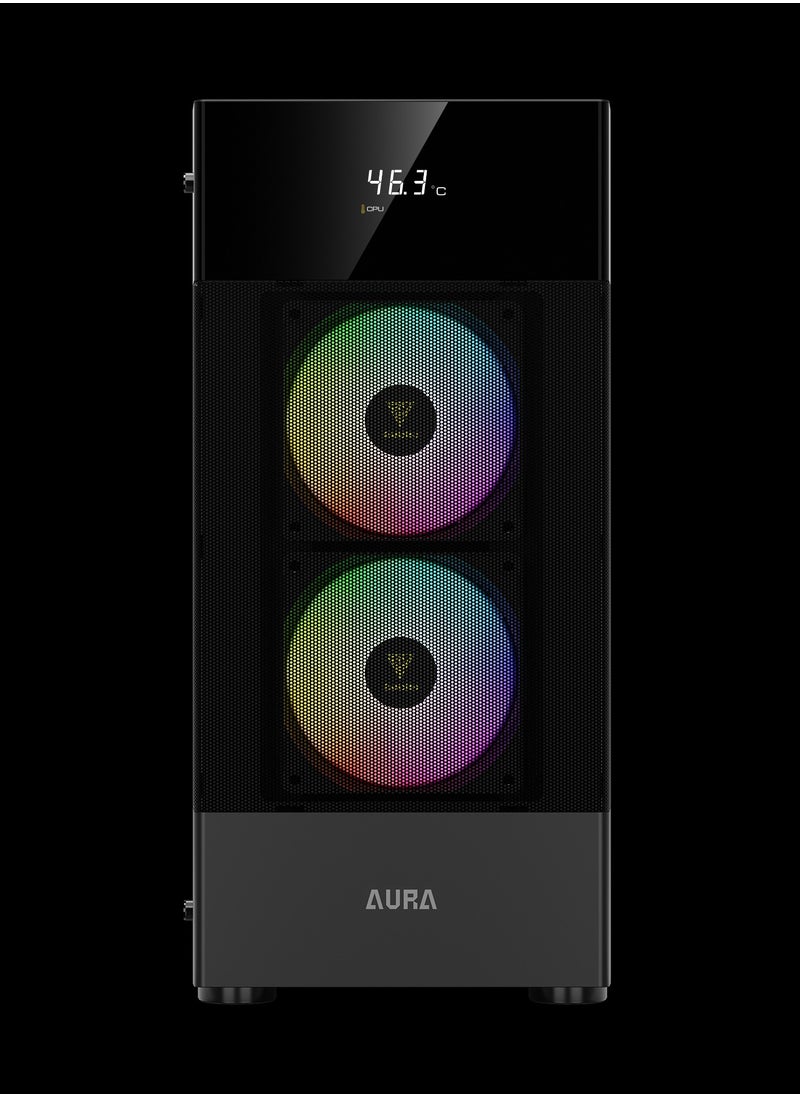 GAMDIAS - AURA GC5 ARGB DIGITAL DISPLAY MESH ARGB MID-TOWER CASE - Image 1