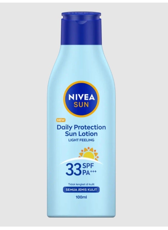NIVEA Body Lotion Daily Protection SPF 33PA+++ 100ml Sunscreen & Moisturizer - Image 1