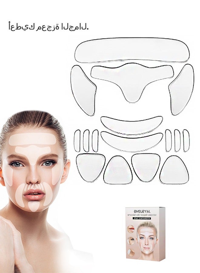Jaysuing Face Toning Tape Set, Anti Freeze Anti Wrinkle Belts Patche, Facial Myofascial Lift Patches for Eye, Mouth ect (Transparent) - Image 1