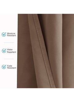 Generic Outdoor Curtains For Porch - Blackout Waterproof Exterior Privacy Shades For Front Gazebo Garden Patio Door Garage 1 Panel Width 52 X Length 84 Inch Mocha  - Image 4