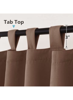Generic Outdoor Curtains For Porch - Blackout Waterproof Exterior Privacy Shades For Front Gazebo Garden Patio Door Garage 1 Panel Width 52 X Length 84 Inch Mocha  - Image 2