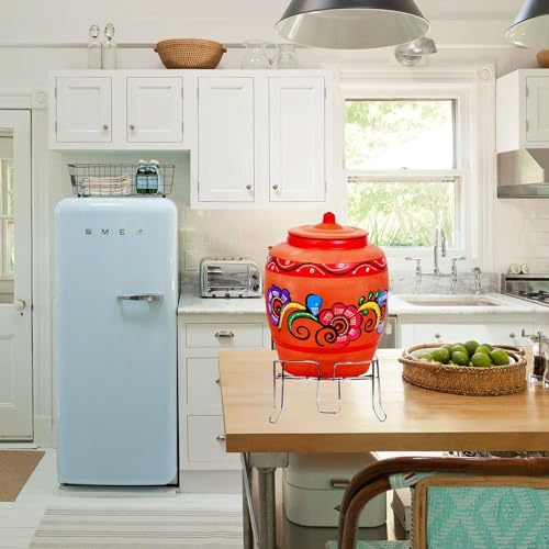 GYOU Stainless Steel Fancy Matka Stand Water Pot Countertop For Tabletop, Floor Standing Kitchen Home Cauldron 3 Leg - DN-1 - Image 5