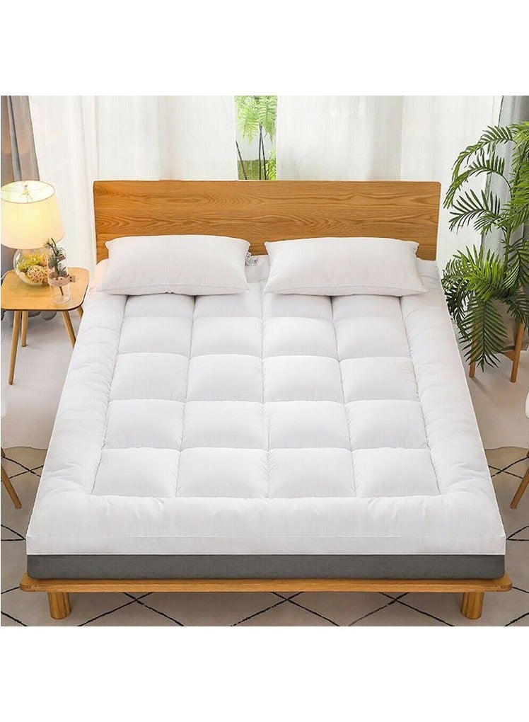 DubaiGallery Bedding Fitted Full Mattress Pad Super Soft 100% Microfiber Cooling Breathable Fluffy Soft Mattress Pad Mattress Topper Mattress Protector - Image 1